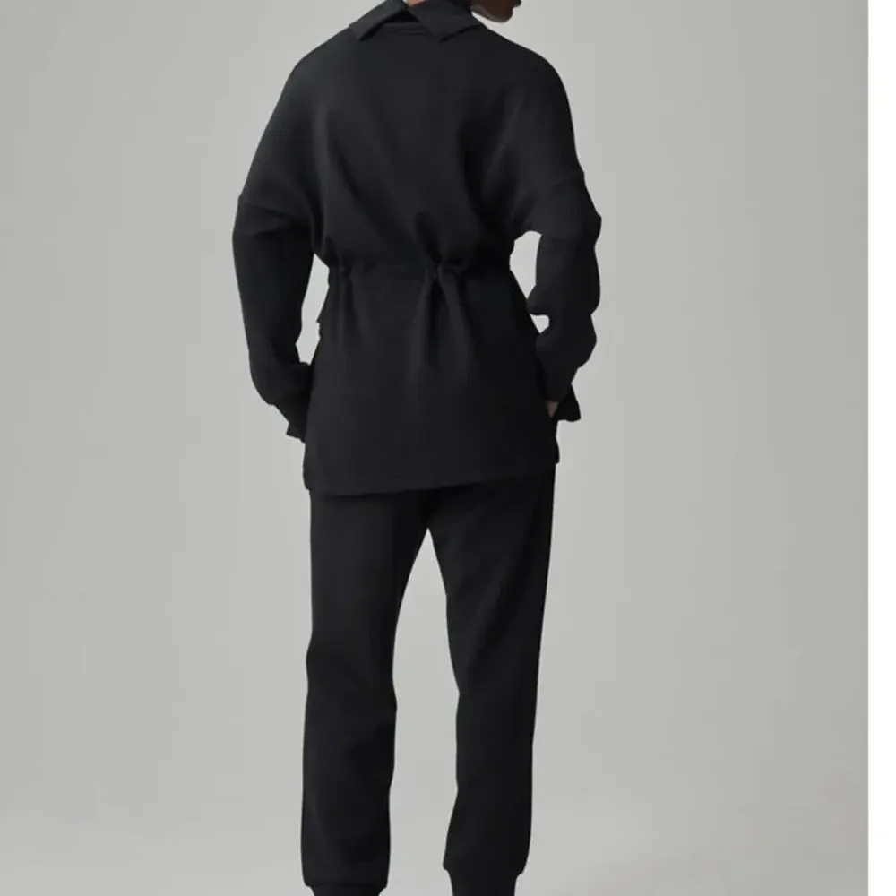 NWT Varley Double Soft Freya Sweatshirt Black M